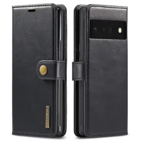 DG.MING Google Pixel 6 Pro 2-in-1 Wallet Case - Black