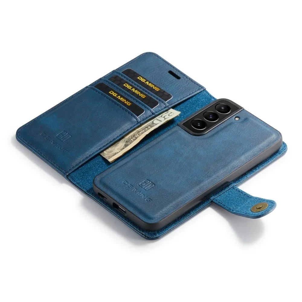 DG.MING Samsung Galaxy S22 2-in-1 Wallet Case - Blue