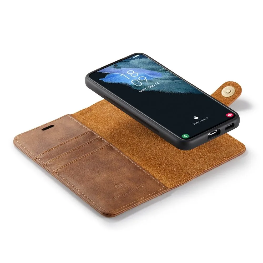 DG.MING Samsung Galaxy S22 2-in-1 Wallet Case - Brown