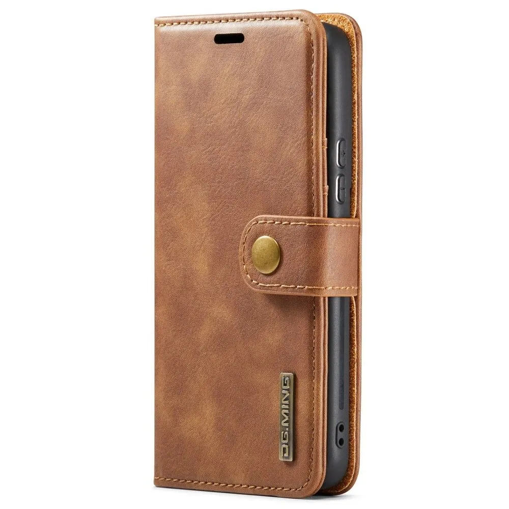 DG.MING Samsung Galaxy S22 2-in-1 Wallet Case - Brown