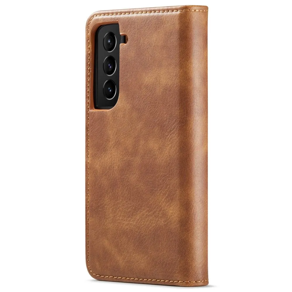 DG.MING Samsung Galaxy S22 2-in-1 Wallet Case - Brown