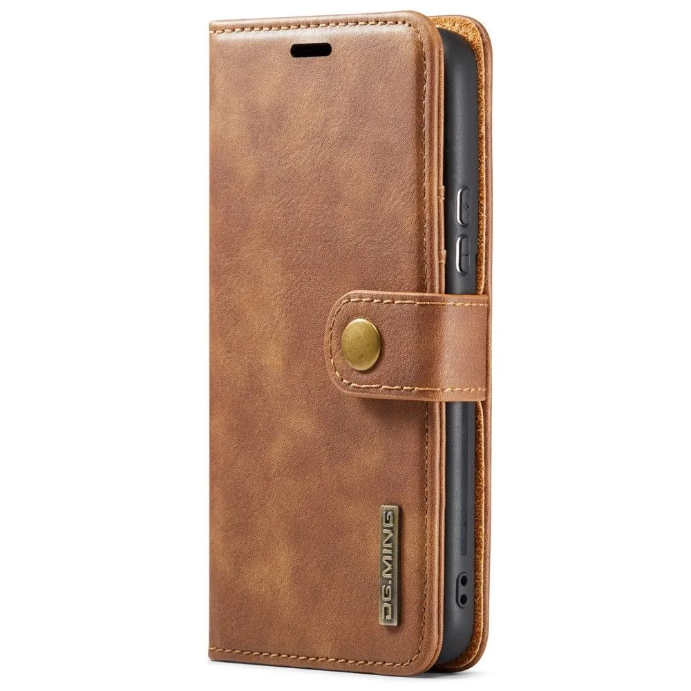 DG.MING Samsung Galaxy S22 Plus 2-in-1 Wallet Case - Brown