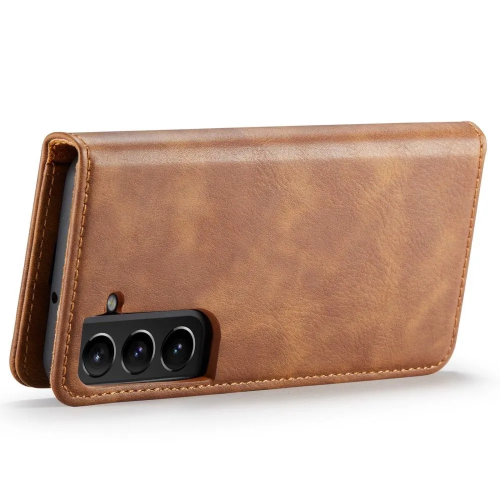 DG.MING Samsung Galaxy S22 Plus 2-in-1 Wallet Case - Brown