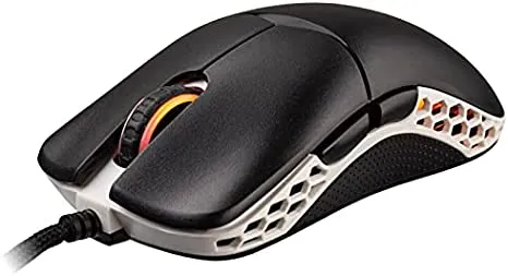 DUCKY FEATHER HAUNO BLUE SWITCHES LIGHTWEIGHT RGB GAMING MOUSE -BLACK & WHITE