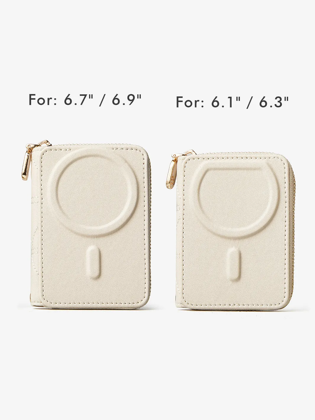 Embroidery Craft Set- Detachable Wireless Charging Crossbody Wallet Phone Case Round Pouch Set