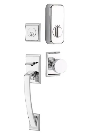 Emtek Single Cylinder Ares Handleset EMPowered Motorized Smart Lock Upgrade With Dumont Lever