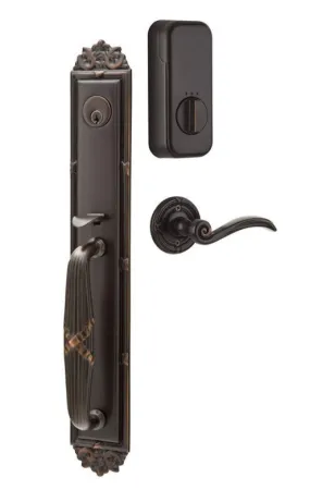 Emtek Single Cylinder Imperial Handleset EMPowered Motorized Smart Lock Upgrade With Argos Lever