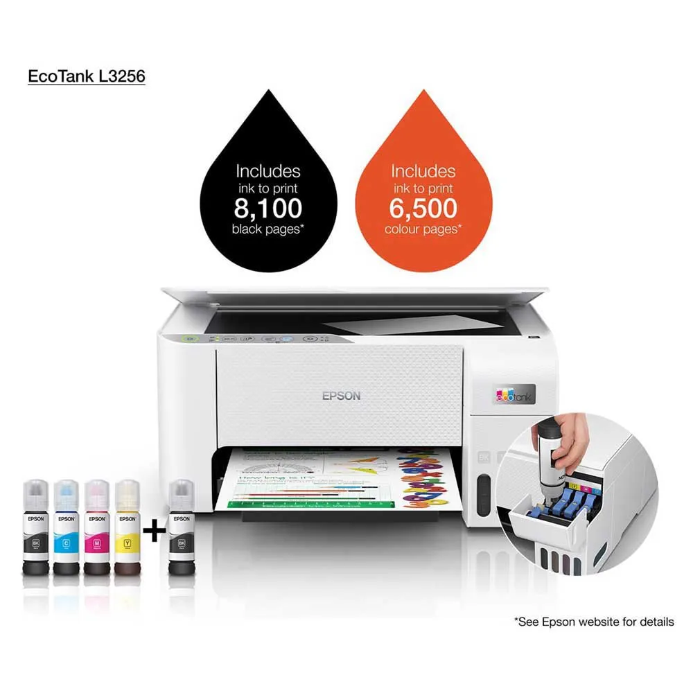 Epson Home Ink Tank Printer A4 Colour 3-In-1 Printer With Wi-Fi Direct