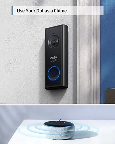 eufy Security, Video Doorbell (Battery-Powered) with Chime, 1080p, 120-Day Battery Life, Easy Installation, Encrypted Local Storage, No Monthly Fees (Requires Micro-SD Card)