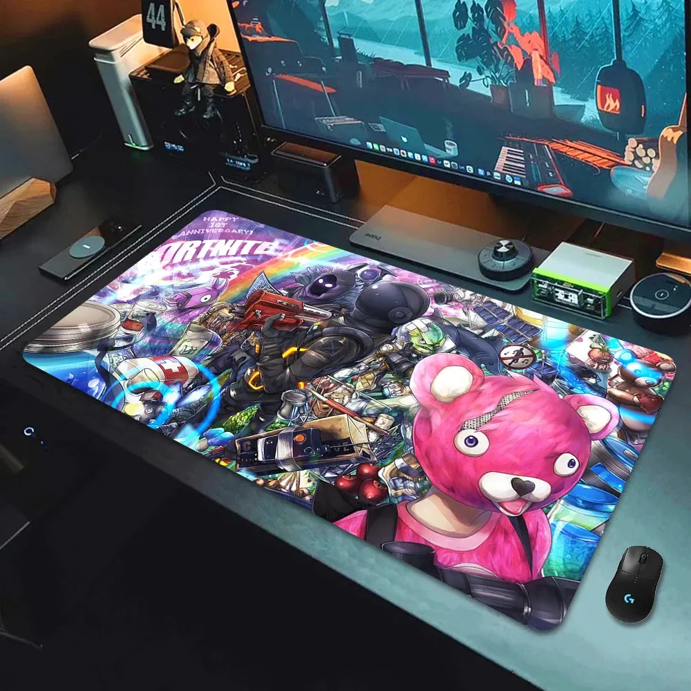 F-Fortnite Desk mat Gaming Mouse Pad Anime Mouse pad Xxl Computer Accessories Desk Mat Mats Gamer Mouse Office Offices Pc Desktop