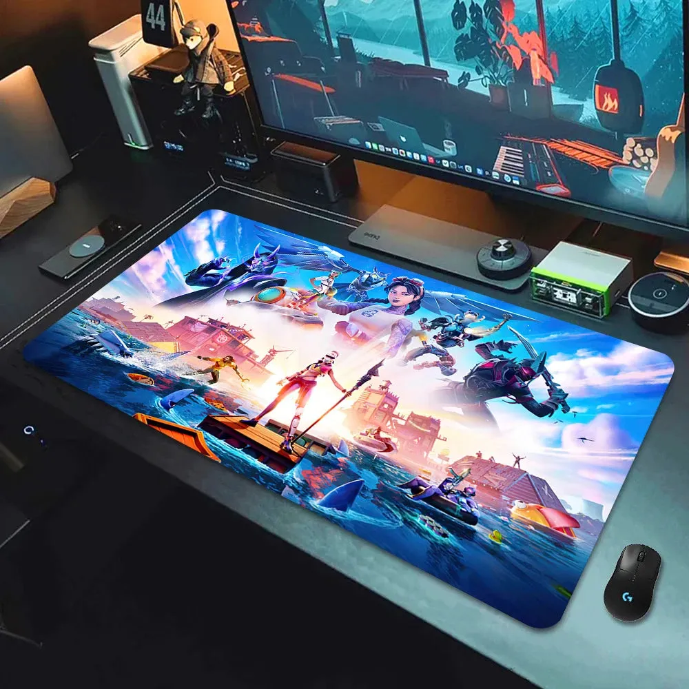 F-Fortnite Desk mat Gaming Mouse Pad Anime Mouse pad Xxl Computer Accessories Desk Mat Mats Gamer Mouse Office Offices Pc Desktop