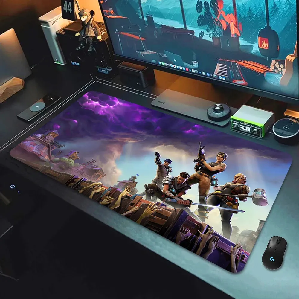 F-Fortnite Desk mat Gaming Mouse Pad Anime Mouse pad Xxl Computer Accessories Desk Mat Mats Gamer Mouse Office Offices Pc Desktop