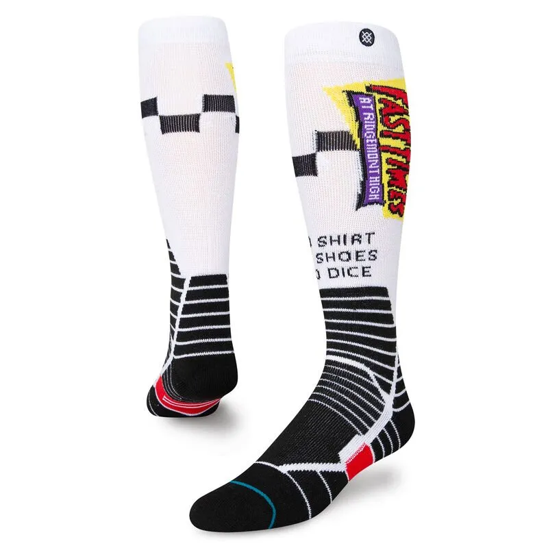 Fast Times X Stance Poly Snow OTC Socks Gnarly -White