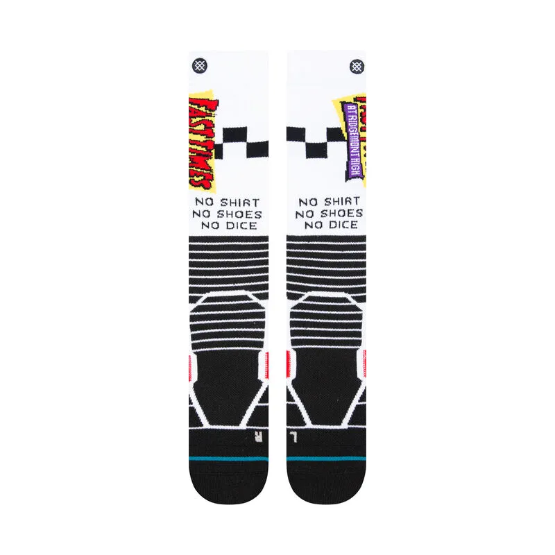 Fast Times X Stance Poly Snow OTC Socks Gnarly -White