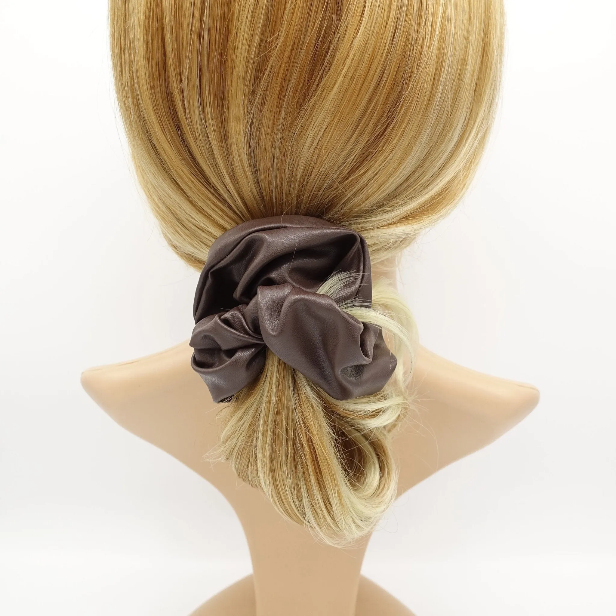 faux leather scrunchies Fall Winter scrunchy women hair accessory