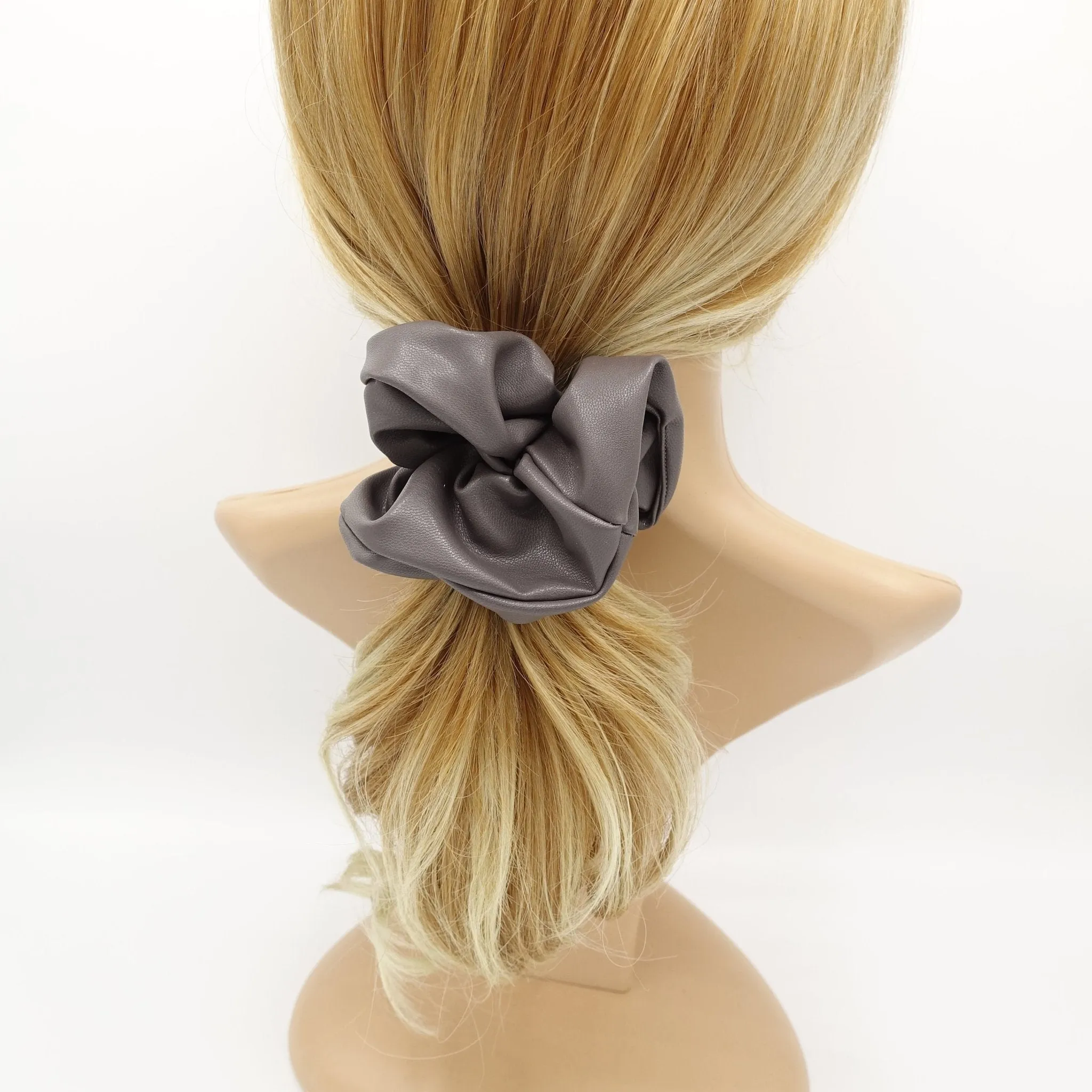 faux leather scrunchies Fall Winter scrunchy women hair accessory