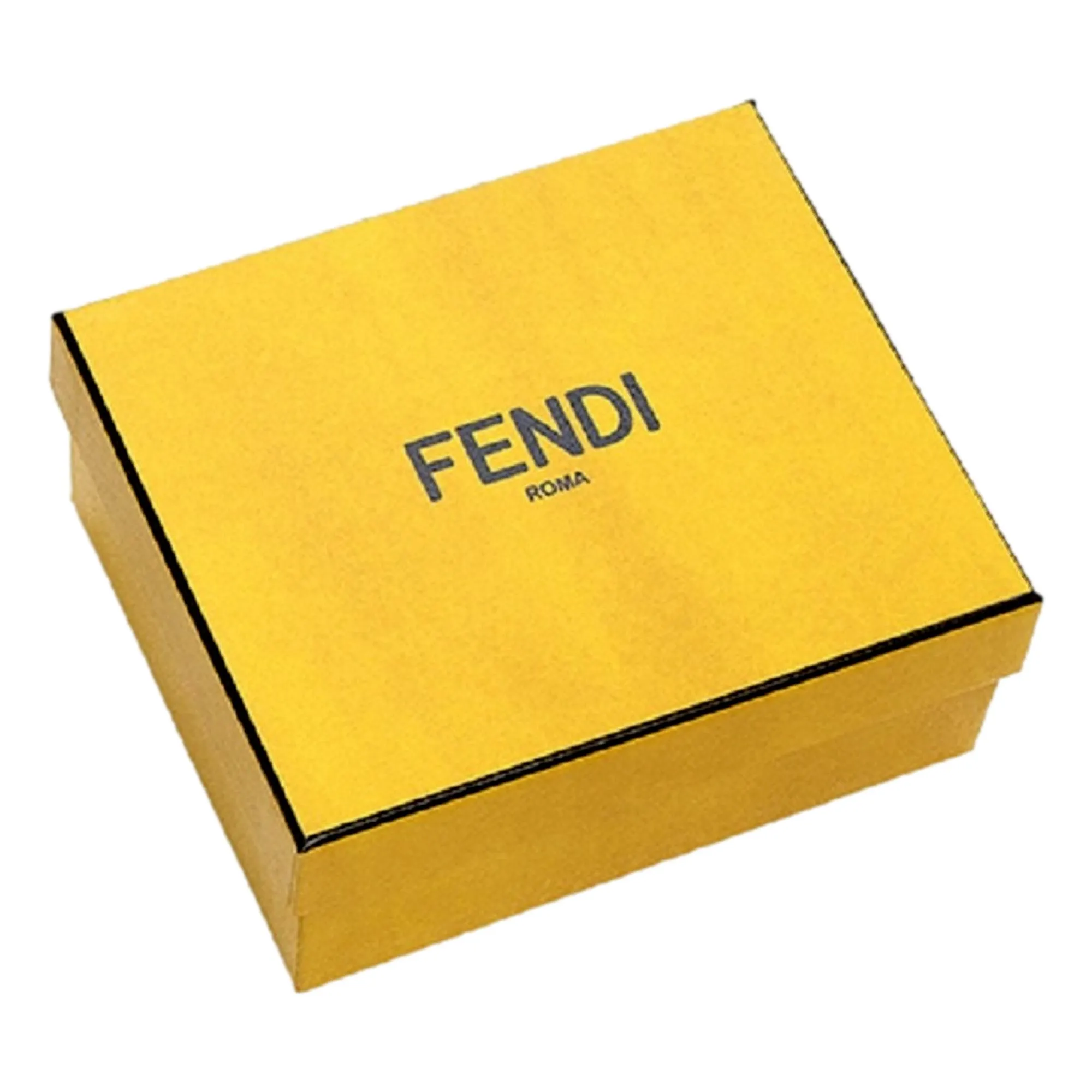 Fendi Calf Leather F Logo Barola Red Micro Trifold Wallet