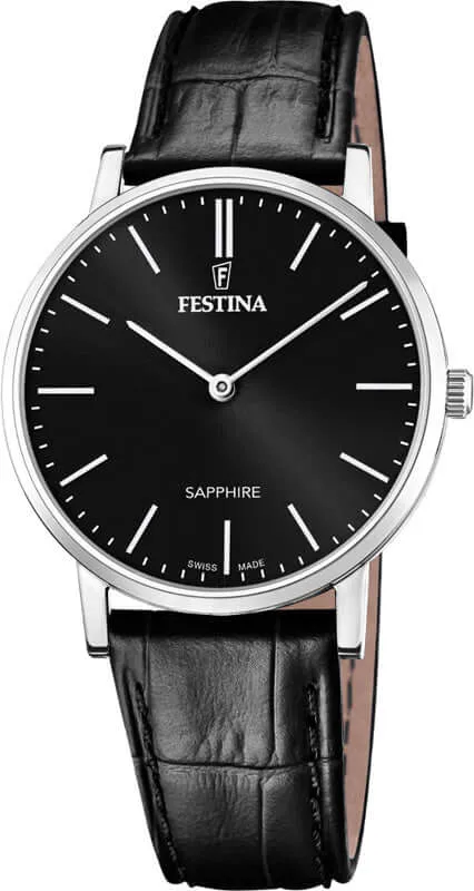 Festina Swiss Made Leather Analog Mens Watch I Model F20012/4 Quartz Movement