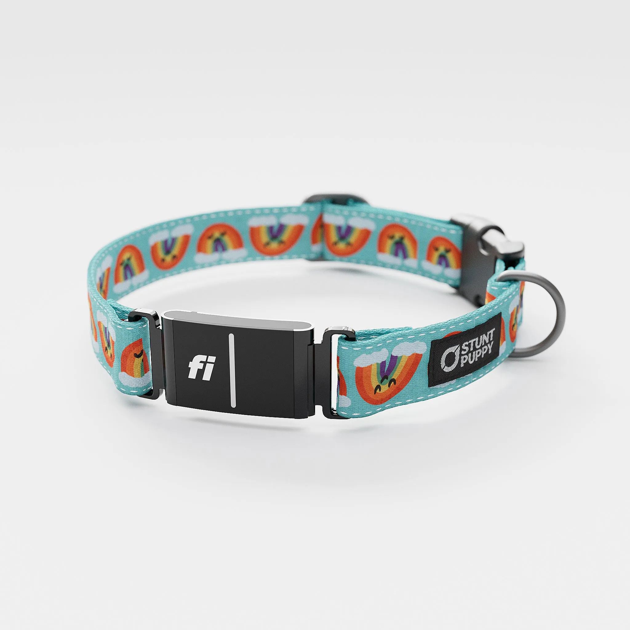 Fi GPS Included Jill Kittock Rainbow Everyday Collar (6 month subscription)