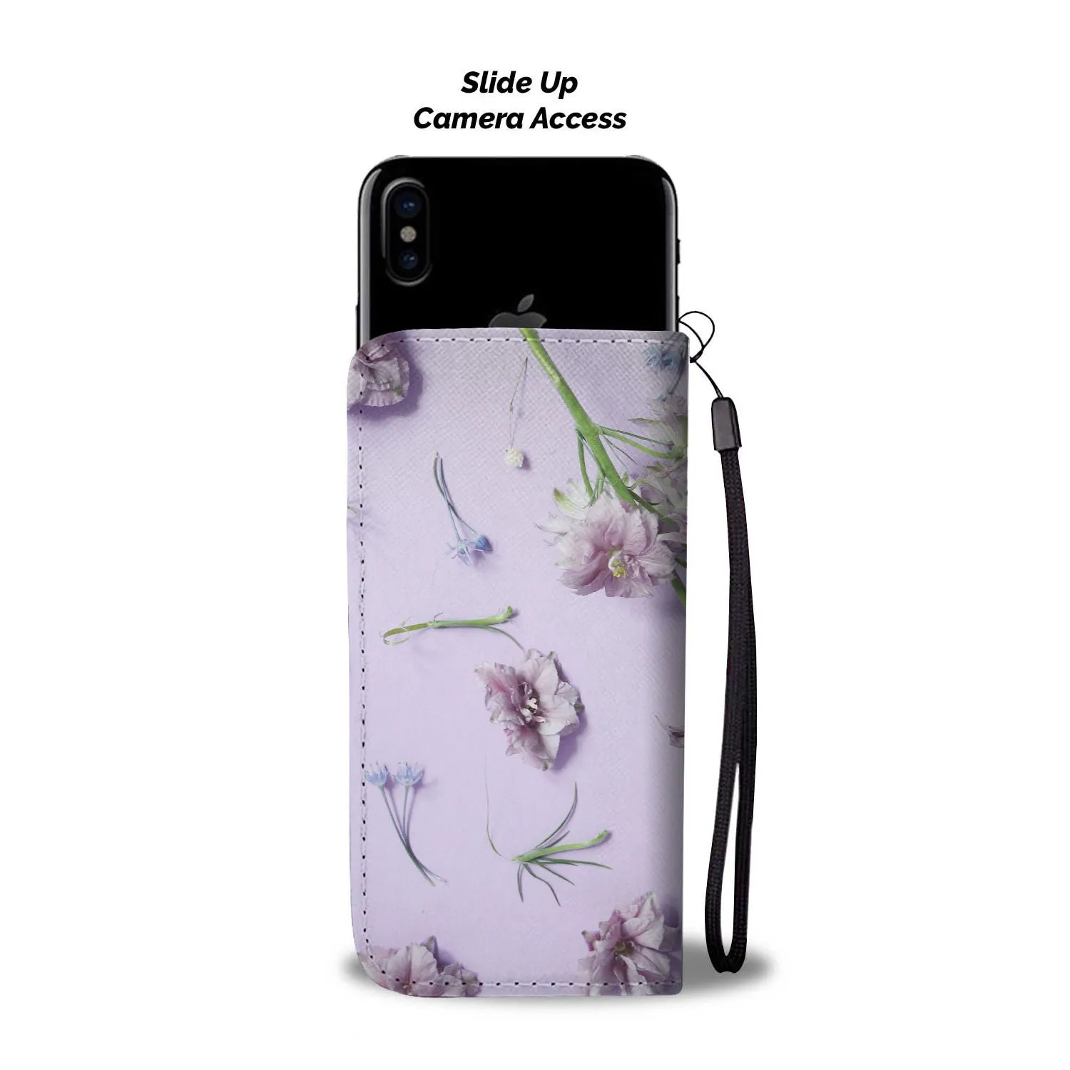 Floral Violet Phone Wallet Case