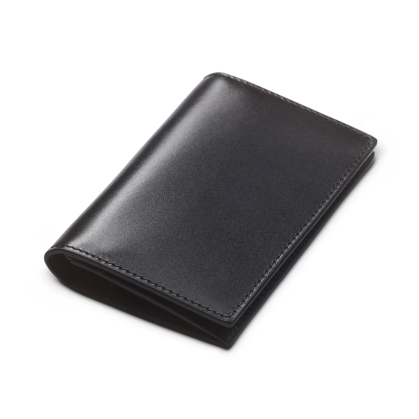 Folded Card Case Black Calf