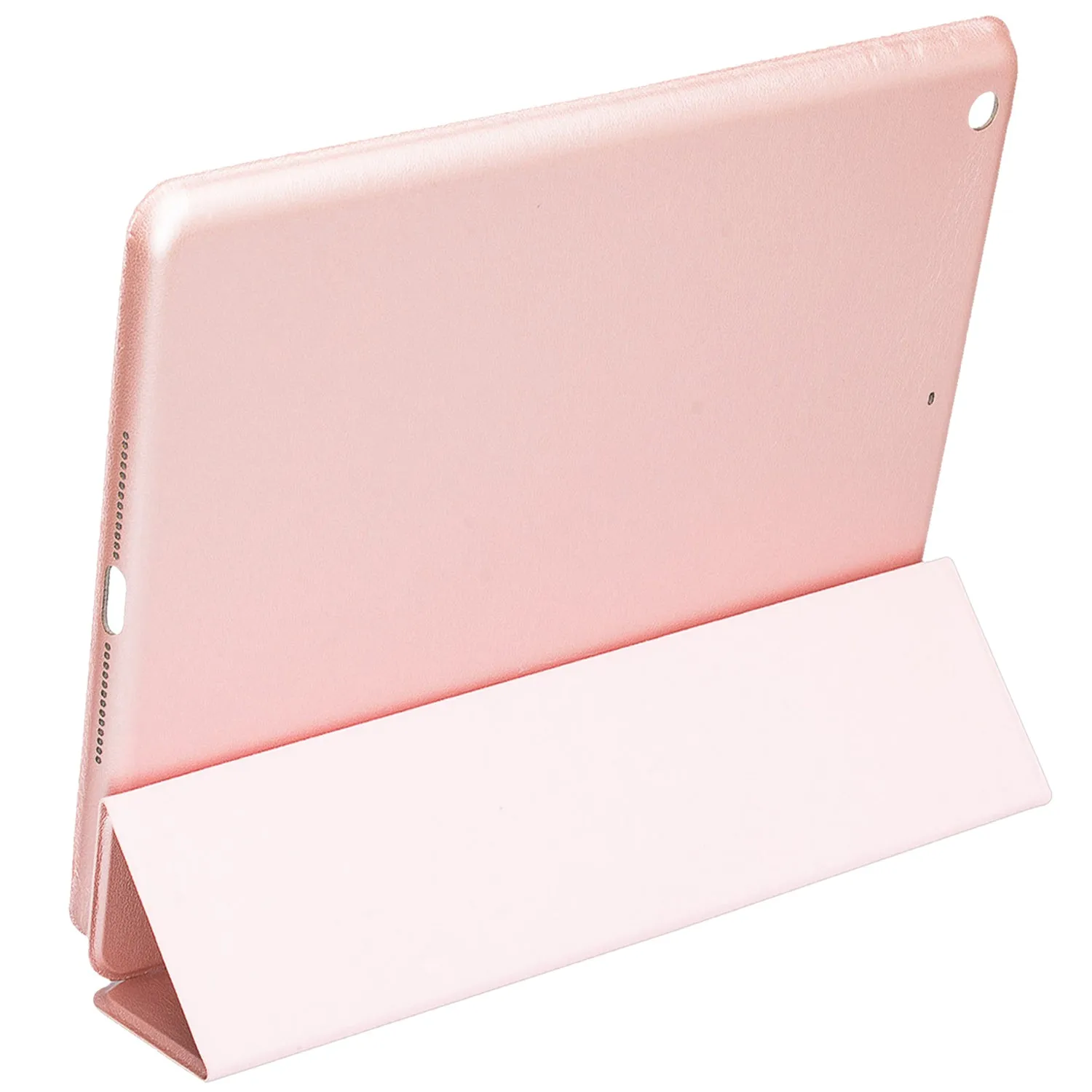 For Apple iPad 9.7 Inch 2017 - Premium PU Leather Folio Smart Cover w/Auto Sleep/Wake for iPad 9.7 In 2017 Release - Rose Gold