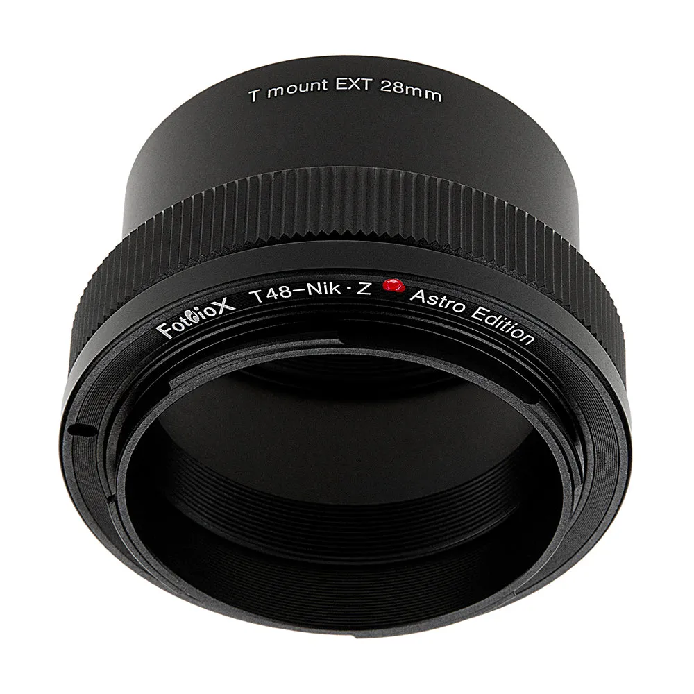 Fotodiox Lens Adapter Astro Edition - Compatible with 48mm (x0.75) T-Mount Wide Field Telescopes to Nikon Z-Mount Mirrorless Cameras for Deep Space Astro-Photography