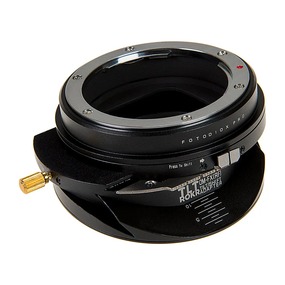 Fotodiox Pro TLT ROKR - Tilt / Shift Lens Mount Adapter for Olympus Zuiko (OM) 35mm SLR Lenses to Fujifilm Fuji X-Series Mirrorless Camera Body