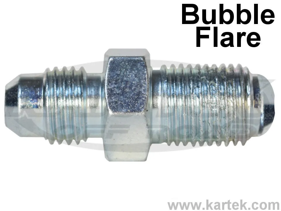 Fragola AN -3 Male To 10mm 1.5 Thread Bubble Flare Male Steel Straight Brake Adapter Fittings