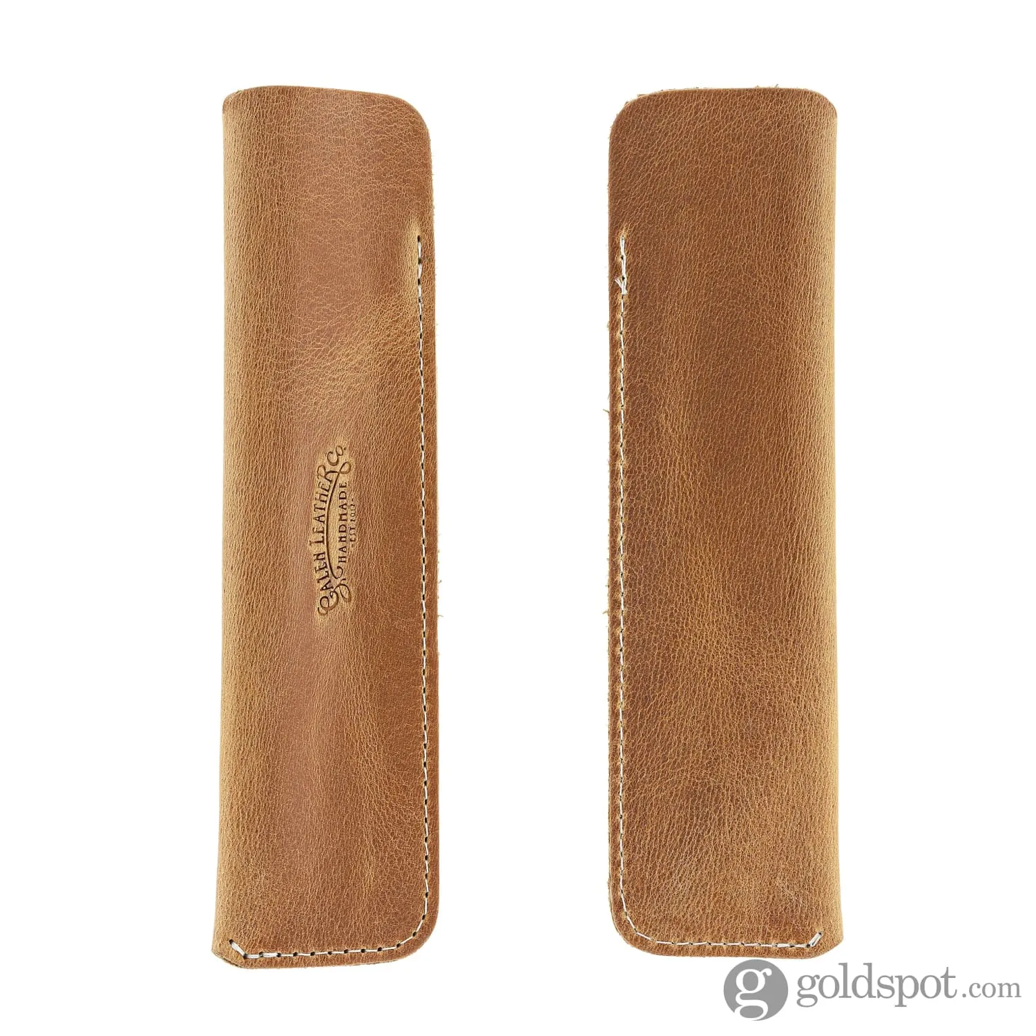 Galen Leather Single Pen Case in Crazy Horse Honey Ochre