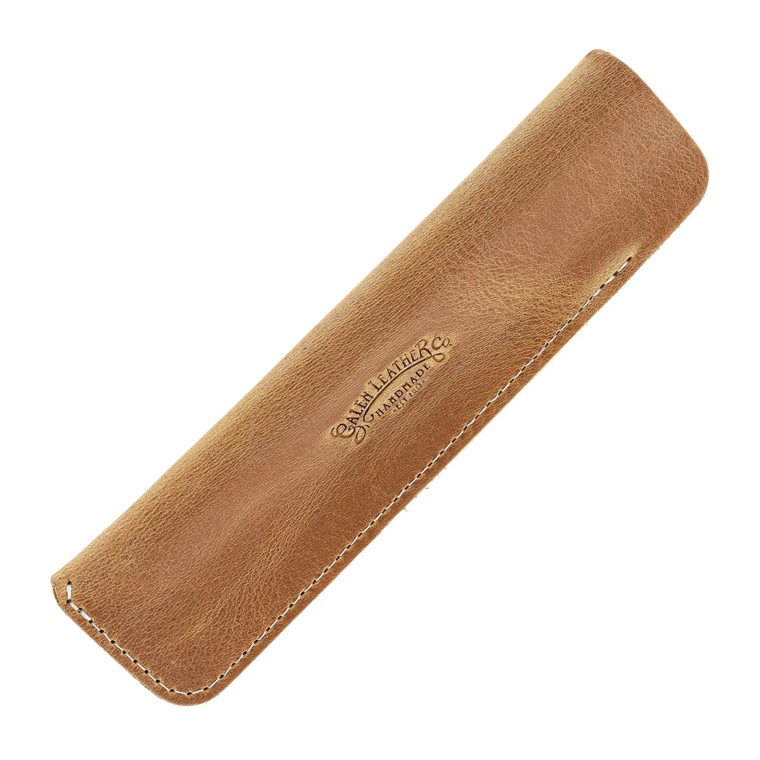 Galen Leather Single Pen Case in Crazy Horse Honey Ochre