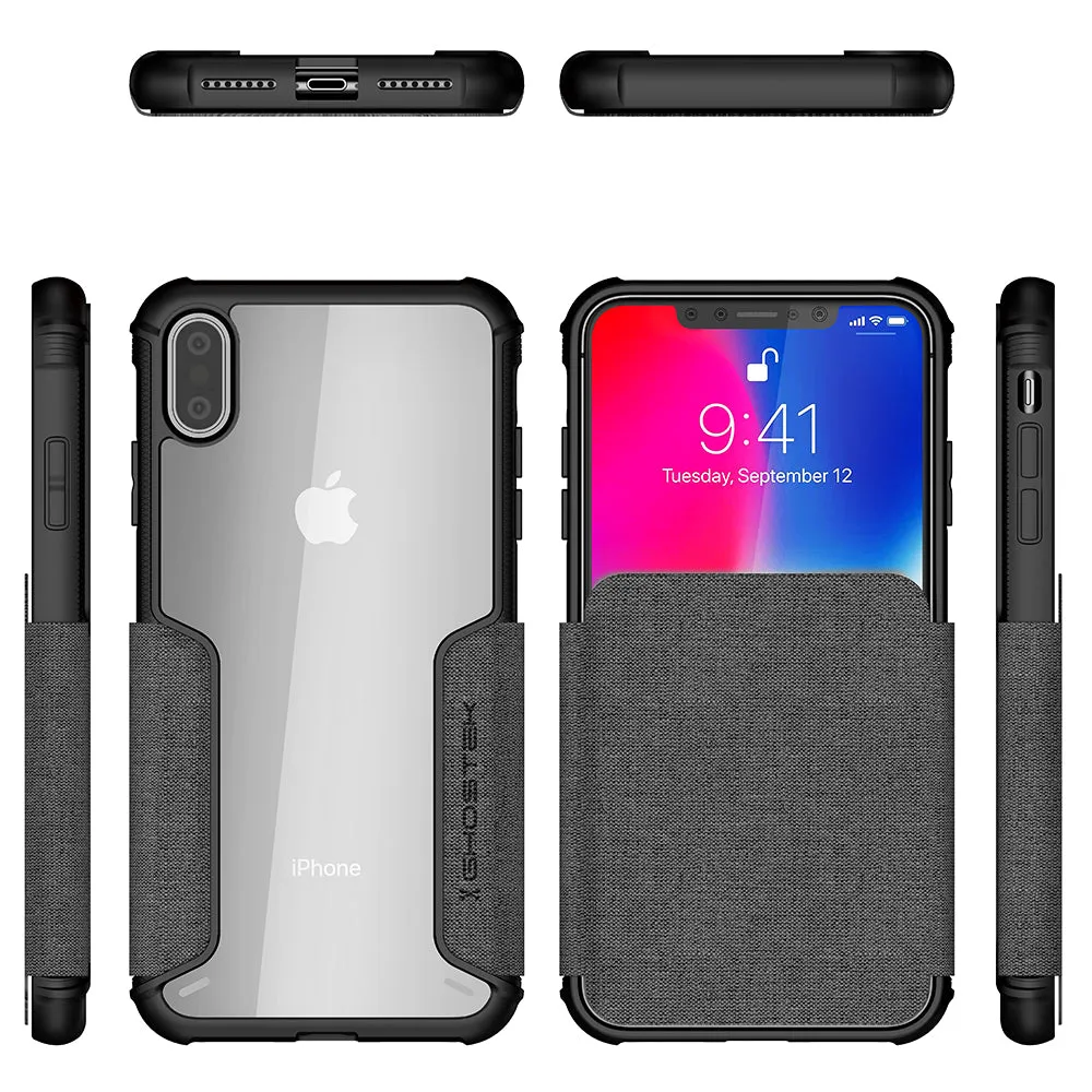 Ghostek EXEC3 Tough Flip Card Wallet Case Cover for Apple iPhone XS Max - Grey