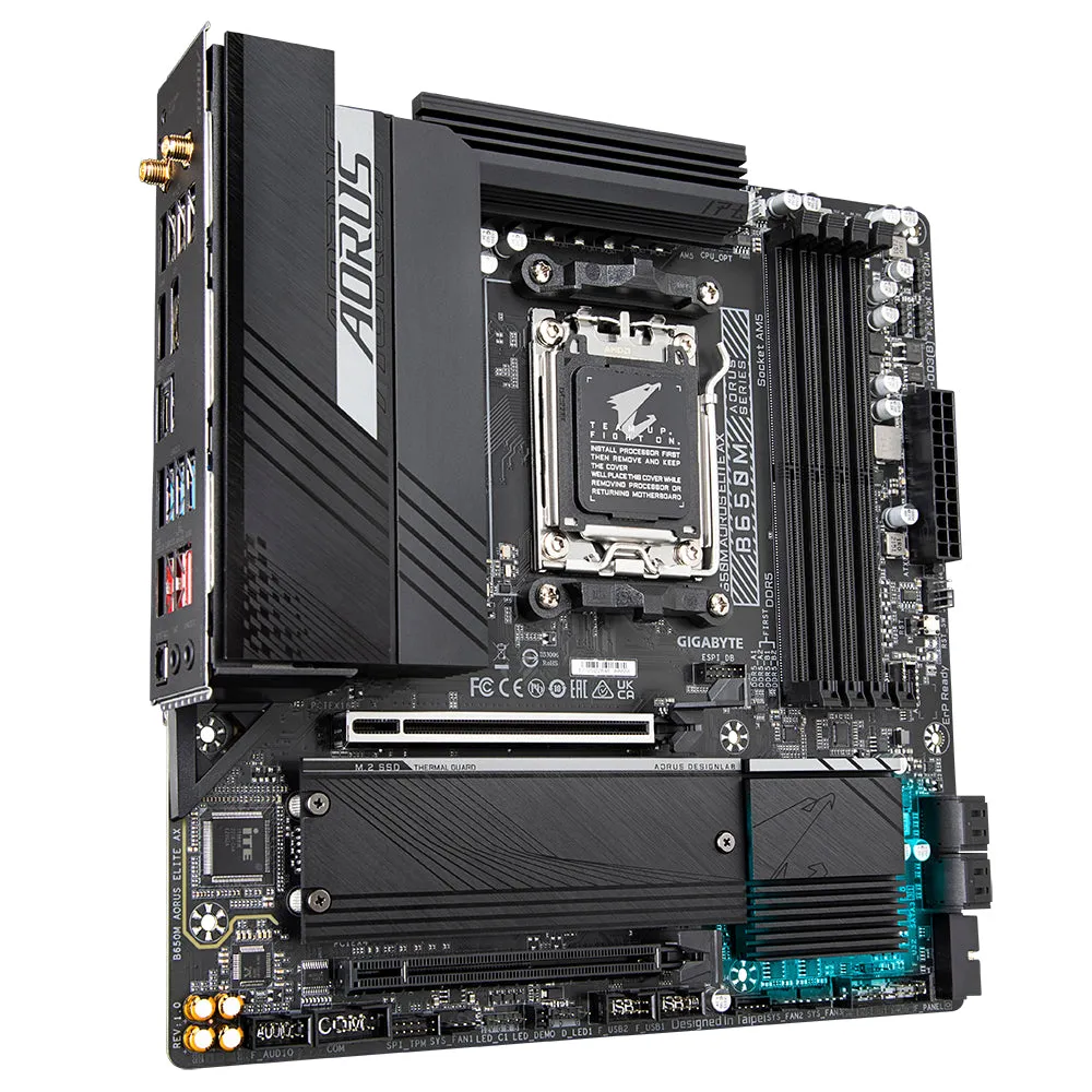 Gigabyte B650m Aorus Elite Ax Motherboard - Supports Amd Am5 Cpus, 12 2 1 Digital Vrm, Up To 8000Mhz Ddr5 (Oc), 1Xpcie 5