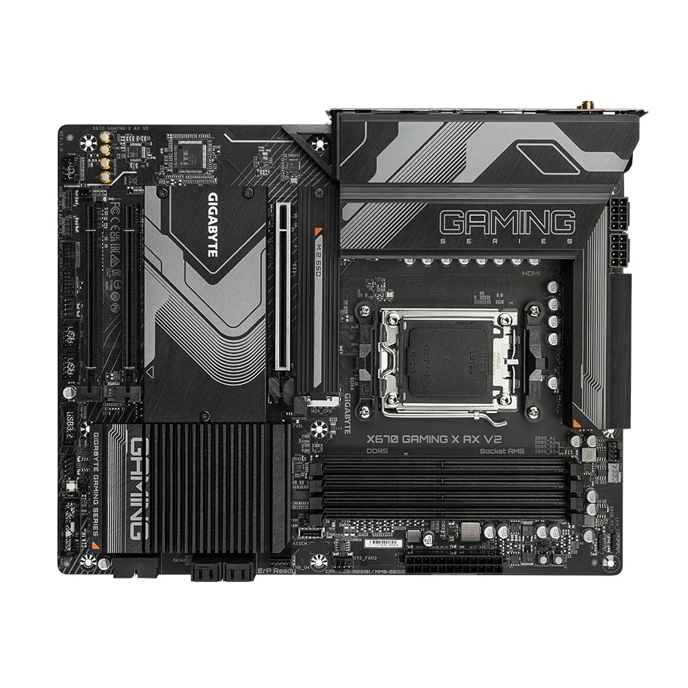 Gigabyte X670 Gaming X Ax V2 Motherboard - Supports Amd Ryzen 7000 Cpus, 16 2 2 Phases Vrm, Up To 8000Mhz Ddr5 (Oc), 4Xp