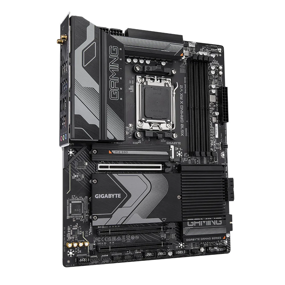 Gigabyte X670 Gaming X Ax V2 Motherboard - Supports Amd Ryzen 7000 Cpus, 16 2 2 Phases Vrm, Up To 8000Mhz Ddr5 (Oc), 4Xp