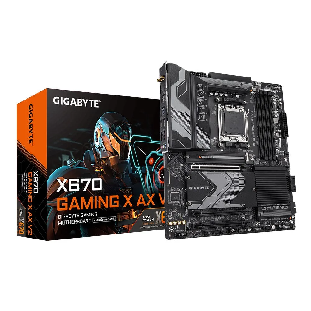 Gigabyte X670 Gaming X Ax V2 Motherboard - Supports Amd Ryzen 7000 Cpus, 16 2 2 Phases Vrm, Up To 8000Mhz Ddr5 (Oc), 4Xp