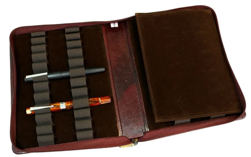 Girologio Zippered 24 Pen Case - Oxblood