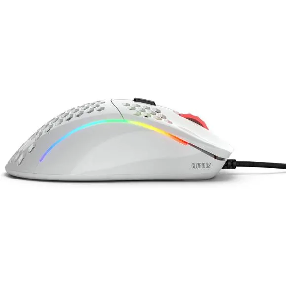 Glorious Model D- (Minus) Gaming Mouse, Glossy White (GLO-MS-DM-GW)