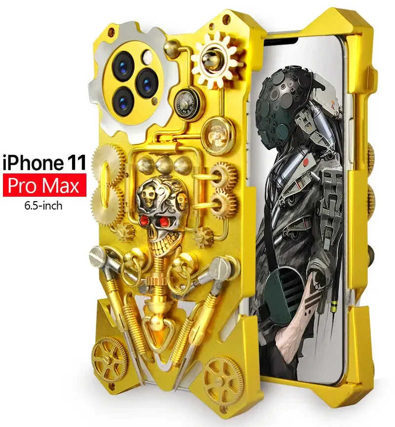 Gothic Skull Gear Rotation Case For Iphone