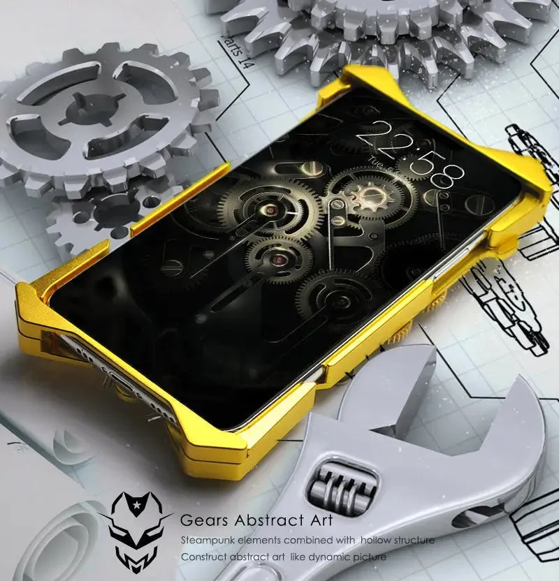 Gothic Skull Gear Rotation Case For Iphone