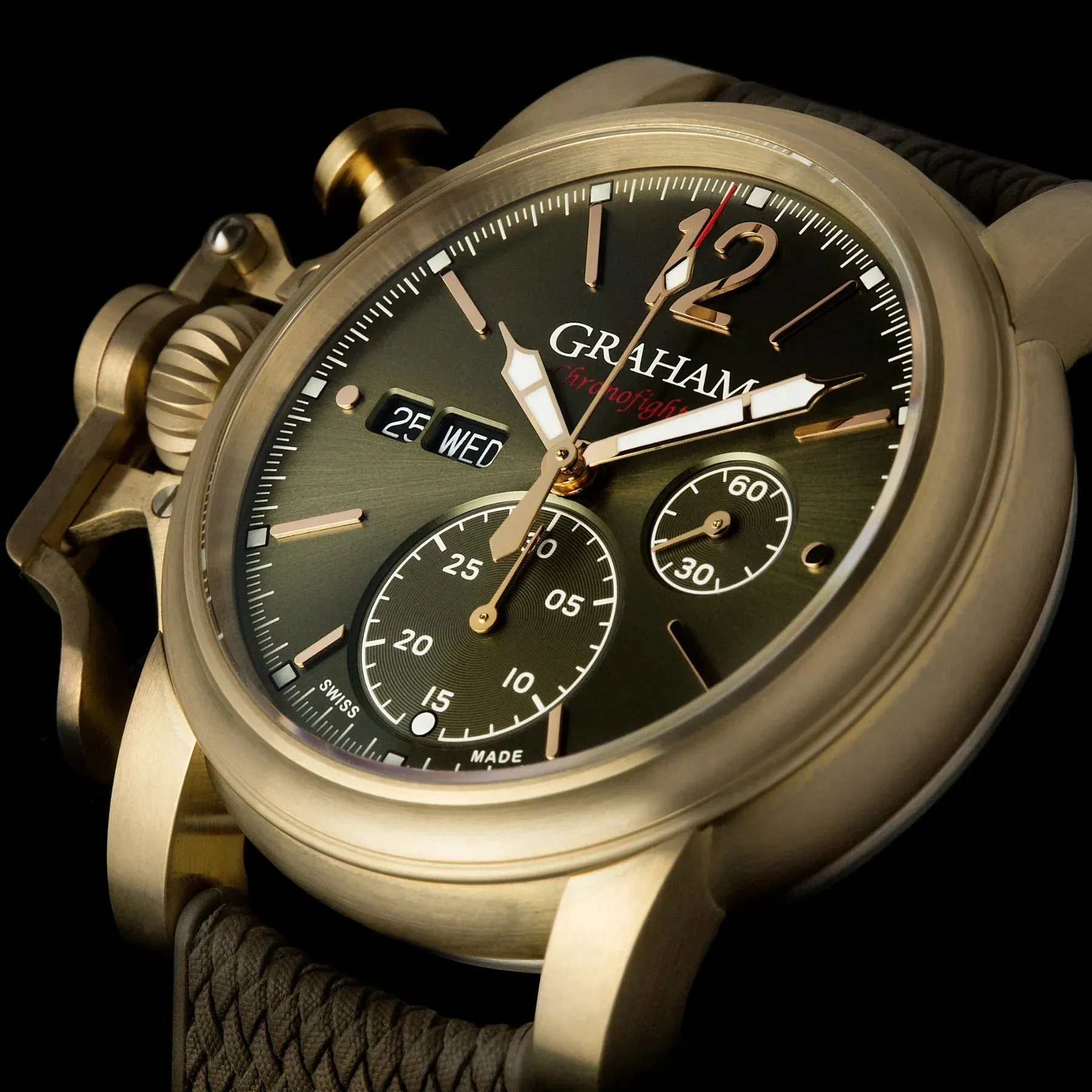 Graham Chronofighter Vintage Green Brown Watch 2CVAK.G02A