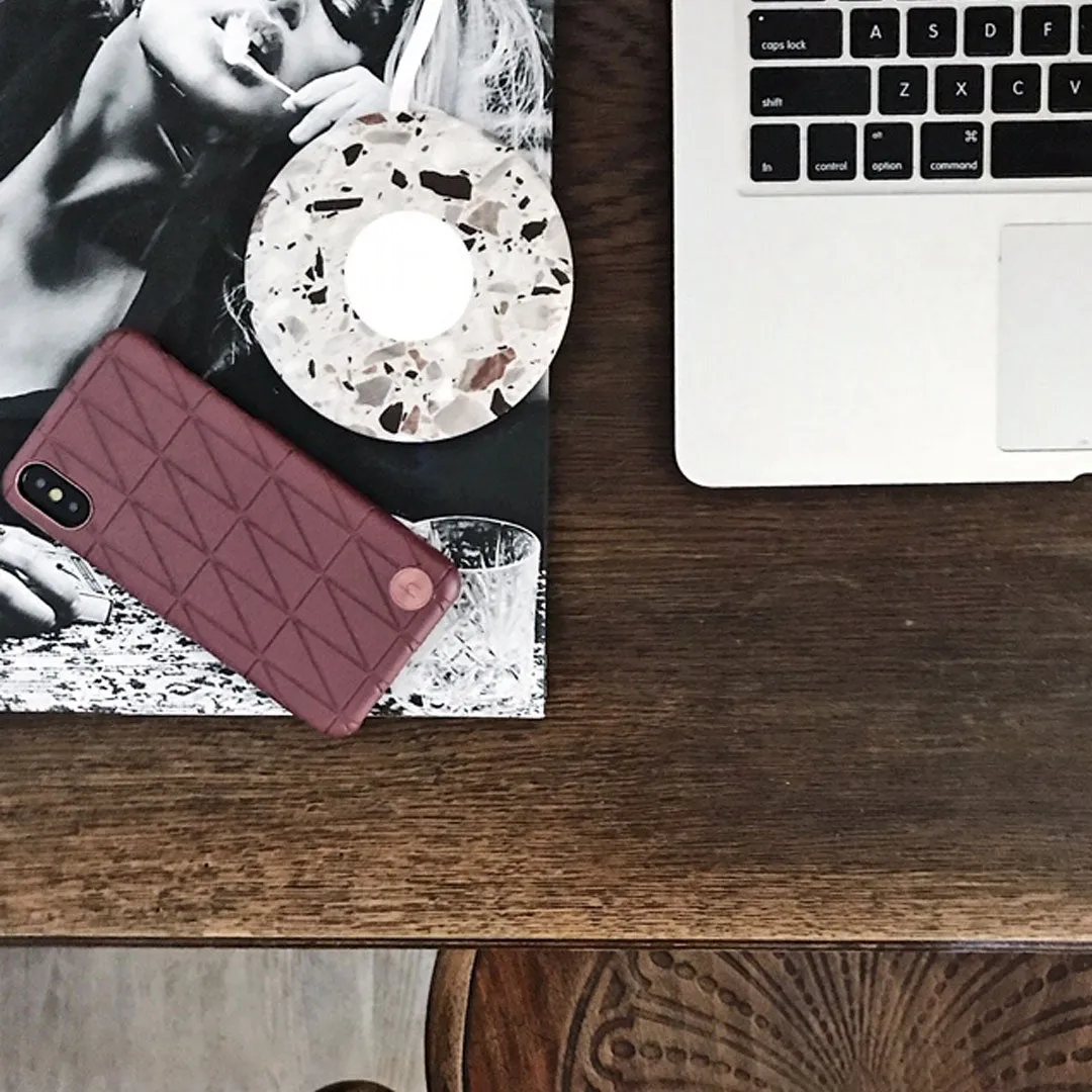 Holdit Style Phone Case for iPhone Xs / X Tokyo Series - Frame Maroon