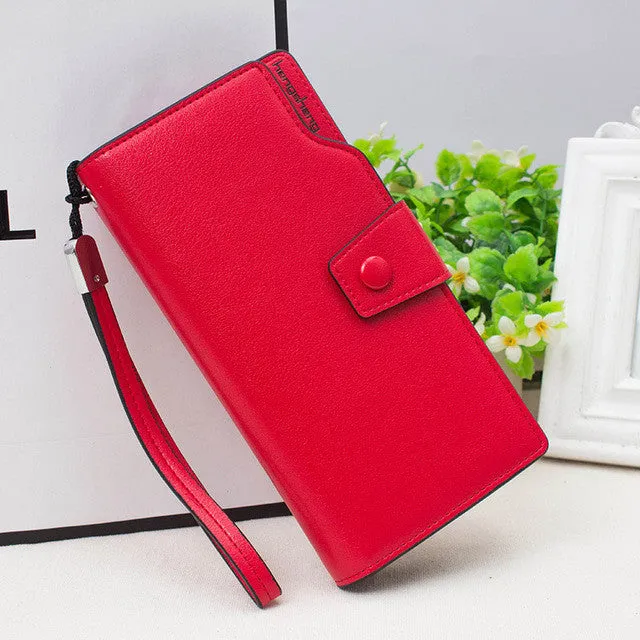 Hot Fashion Female wallets High-quality PU Leather Wallet Women Long Style Cowhide Purse Brand Capacity Clutch Card Holder Pouch