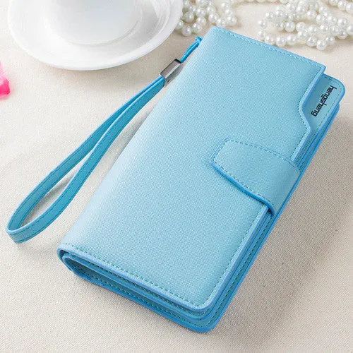 Hot Fashion Female wallets High-quality PU Leather Wallet Women Long Style Cowhide Purse Brand Capacity Clutch Card Holder Pouch