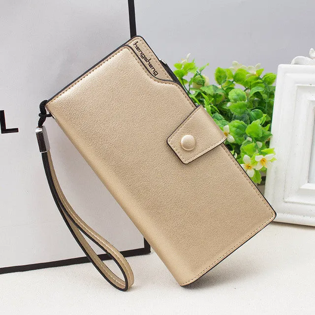 Hot Fashion Female wallets High-quality PU Leather Wallet Women Long Style Cowhide Purse Brand Capacity Clutch Card Holder Pouch