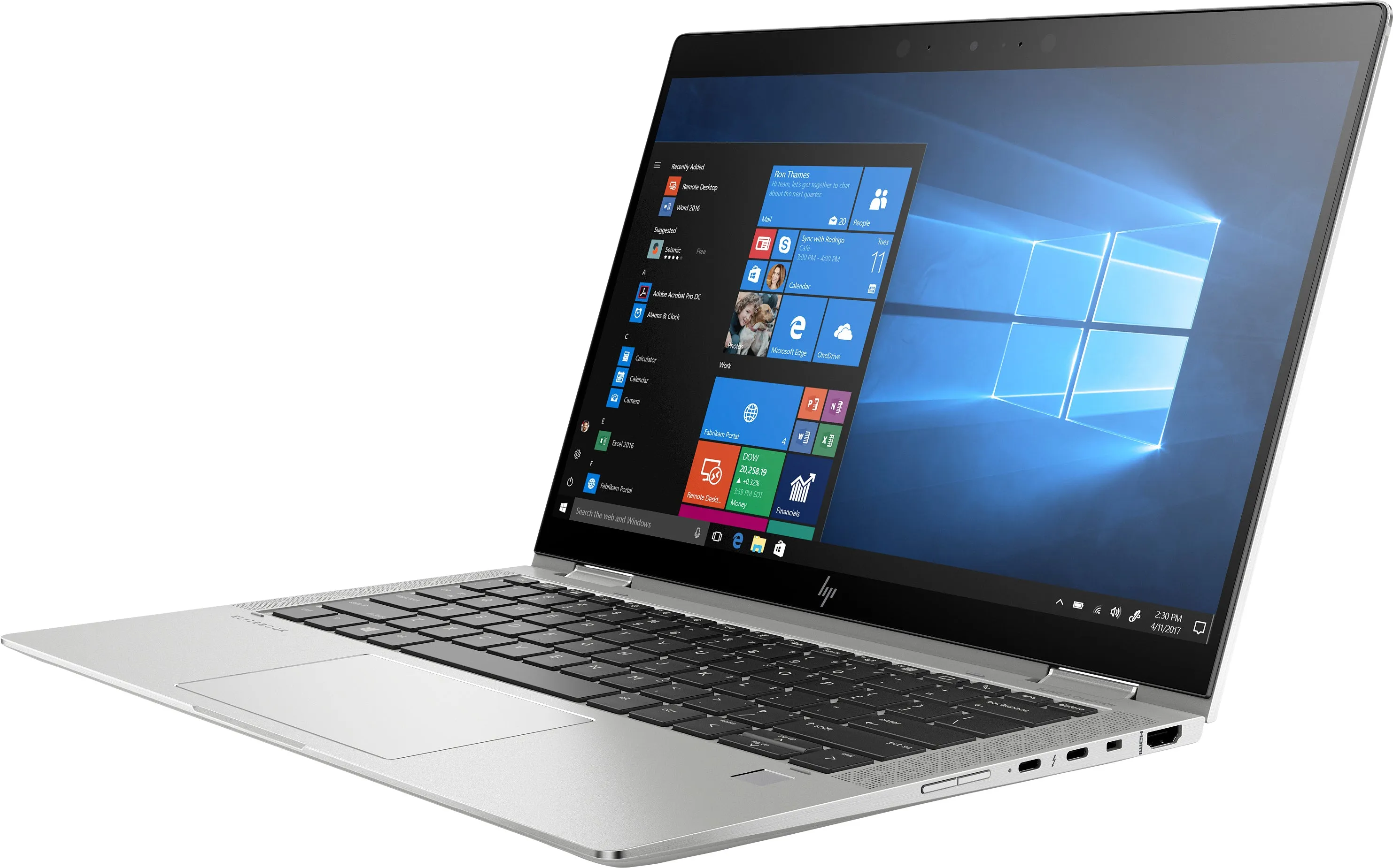 HP EliteBook X360 1030-G4 13.3" FHD Convertible Notebook, Intel i5-8265U, 1.60GHz, 8GB RAM, 256GB SSD, Win10P - 9JY25UP#ABA