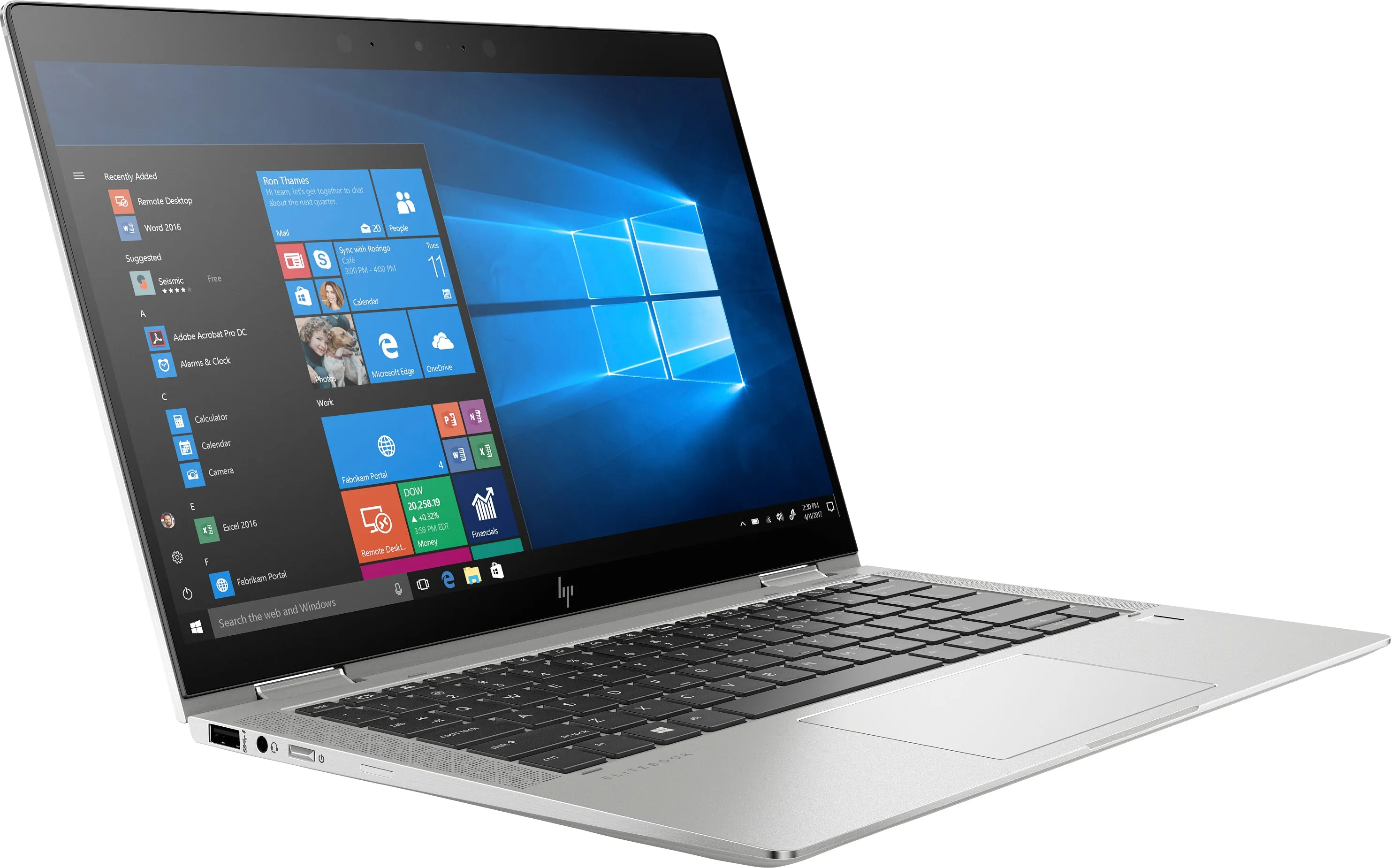 HP EliteBook X360 1030-G4 13.3" FHD Convertible Notebook, Intel i5-8265U, 1.60GHz, 8GB RAM, 256GB SSD, Win10P - 9JY25UP#ABA