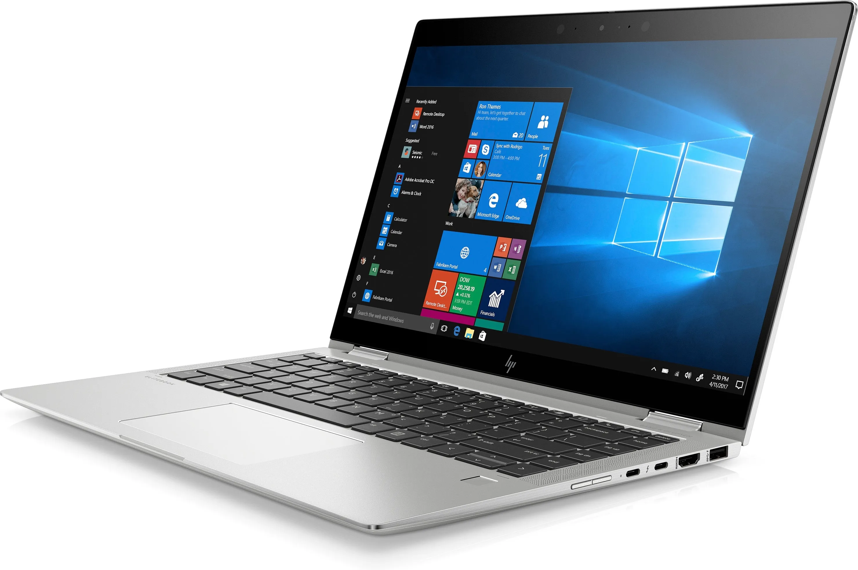 HP EliteBook X360 1040-G6 14" 4K Ultra HD (Touchscreen) Convertible Notebook PC, Intel Core i7-8665U, 1.90GHz, 32GB RAM, 1TB SSD, Windows 10 Pro 64-Bit - 8EQ16UT#ABA