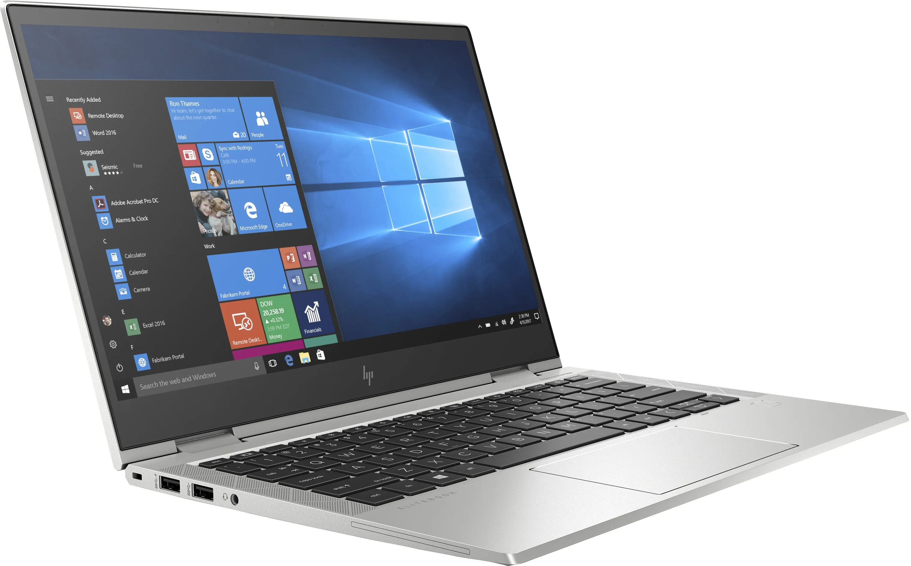 HP EliteBook X360 830 G7 13.3" FHD Convertible Notebook, Intel i5-10210U, 1.60GHz, 8GB RAM, 256GB SSD, Win10P - 1F6C0UT#ABA