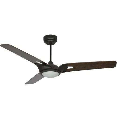 Innovator Black/Dark Wood Pattern/Wood 3 Blade Smart Ceiling Fan with Dimmable LED Light Kit Works with Remote Control, Wi-Fi apps and Voice control via Google Assistant/Alexa/Siri